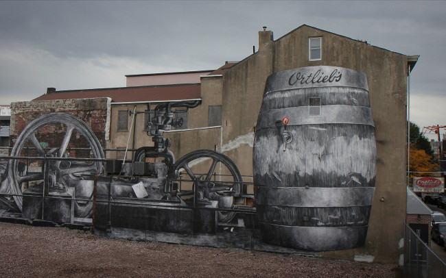 Phillip Adams Philadelphia Industrial Brewery Mural