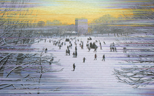 Phillip Adams Montréal Winter Mural