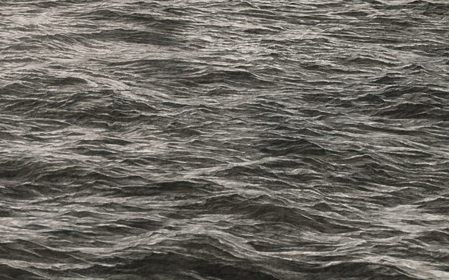 charcoal and acrylic on panel, 120